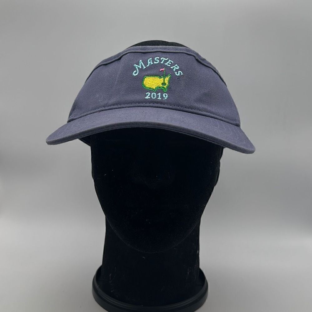 American Needle 2019 Masters Visor Blue Hook And Loop Adjustable Closure